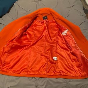 Orange Lands End pea coat